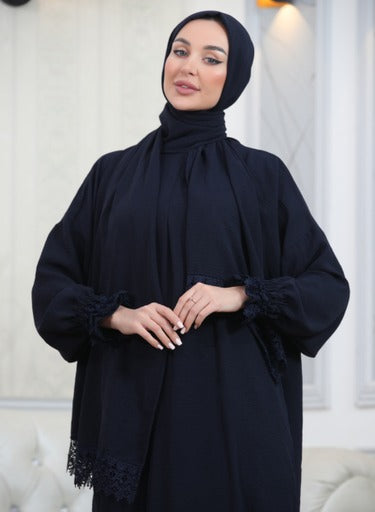 Elegant One-Piece Abaya and Prayer Dress Crepe Solid Color | Lightweight and Comfortable | Hijab Abaya Suit