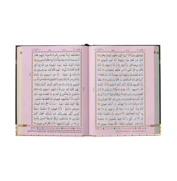 The Holy Quran w Color coded Tajweed (15 line)