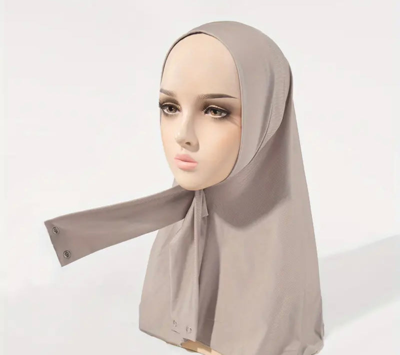 Hijab with snap button