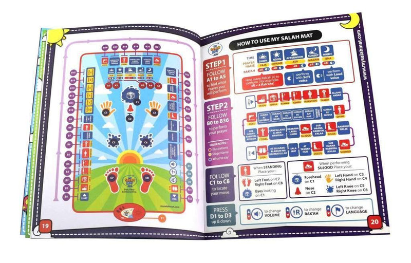 Interactive Educational Prayer Mat - My Salah Mat (Kids Version)