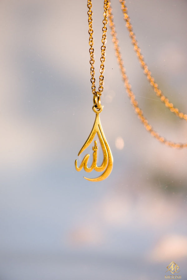 Premium Tear Drop Allah Pendant Necklace |Kids