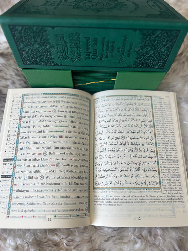 Tajweed Quran With English Translation And Transliteration In 30 Parts