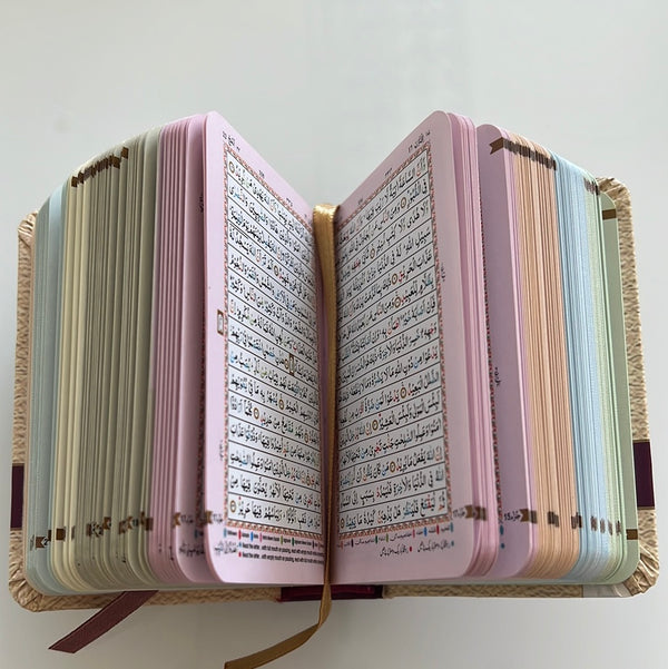 The Holy Quran | color coded tajweed 10cm x 7cm Pocket Size (15 Lines)