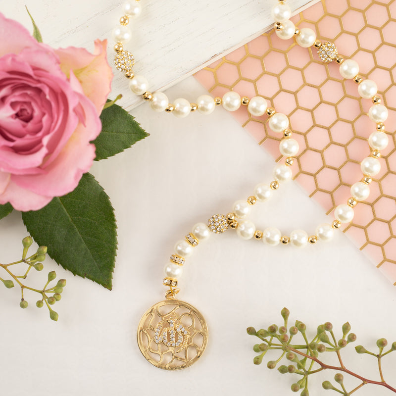 33 Beads PREMIUM Tasbih Misbaha with 24K gold plated Allah Pendant w/ Premium Gift Box