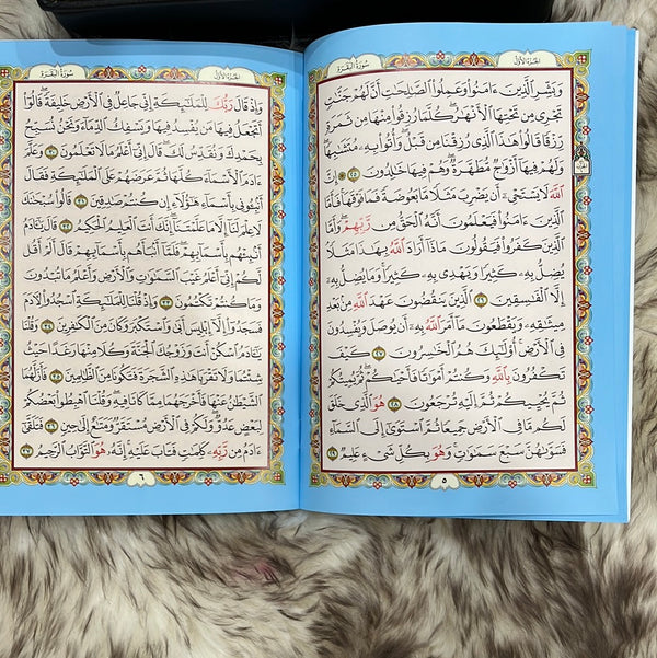 30 Separate Juz Uthmani Quran in Colorful Faux Leather Bag (color of the books may vary)
